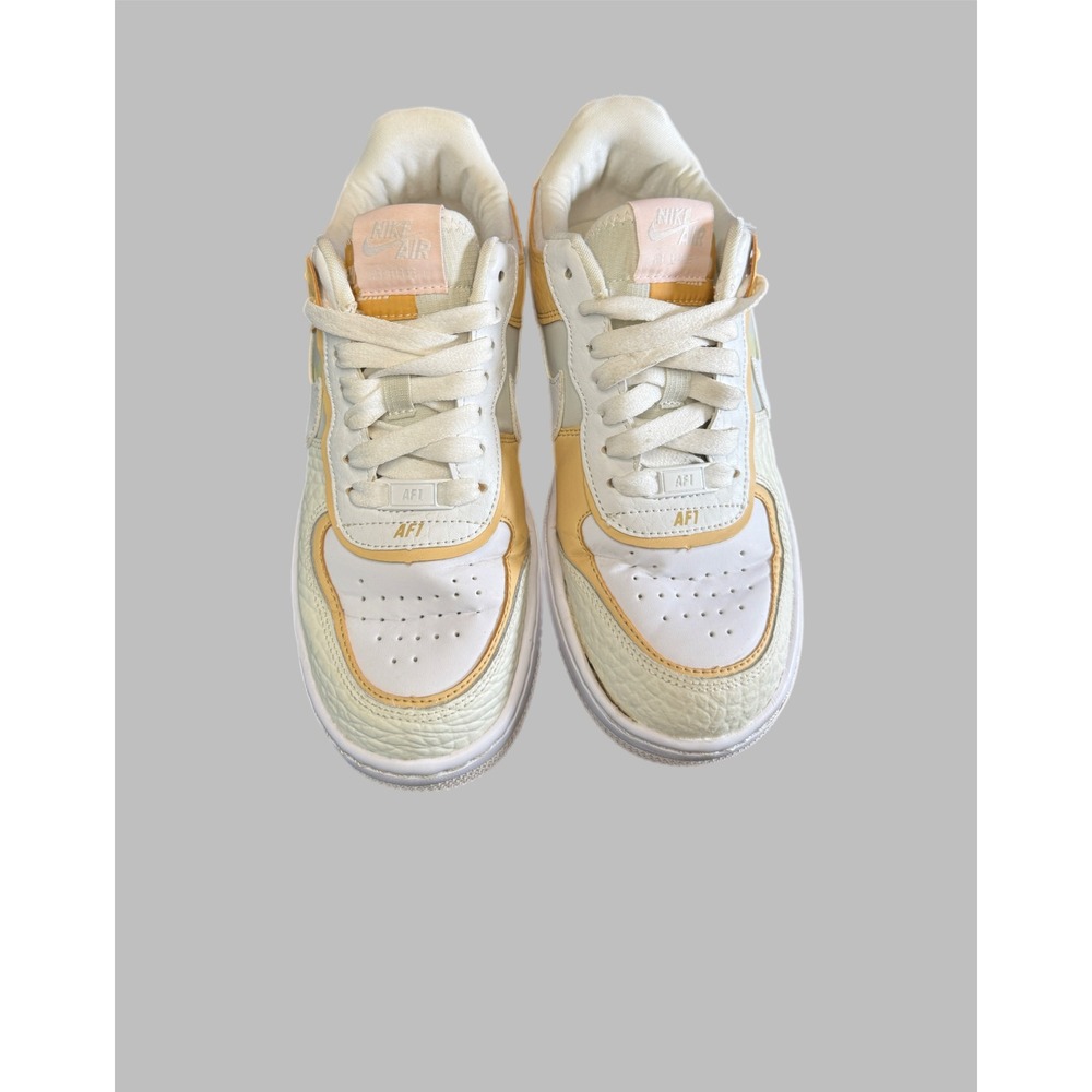 Nike Air Force 1 Shadow Cream Yellow White Women's Sneakers Size 8